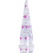 9/16 Clear Acrylic Glitter Purple Star Confetti Taper