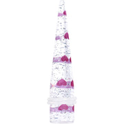 1/2 Clear Acrylic Glitter Purple Heart Confetti Taper
