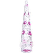 1/2 Clear Acrylic Glitter Purple Skull Confetti Taper