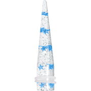 1/2 Clear Acrylic Glitter Blue Star Confetti Taper