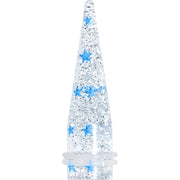 9/16 Clear Acrylic Glitter Blue Star Confetti Taper