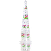 1/2 Clear Acrylic Glitter Pink Cherry Confetti Taper