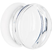 26mm Clear White Acrylic Mirror Split Saddle Plug