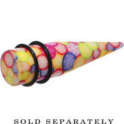 5/8 Groovy Retro Flower Acrylic Taper