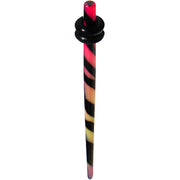 12G Multi Color Animal Logo Acrylic Ear Taper