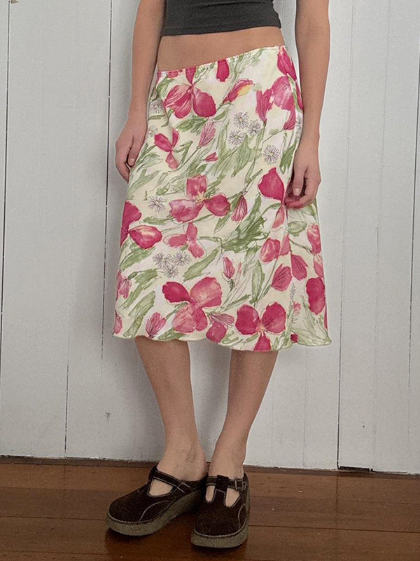 Floral Print Maxi Skirt