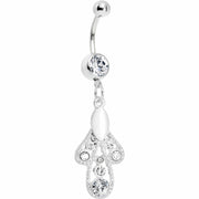 White Moonlit Enchantment Belly Ring