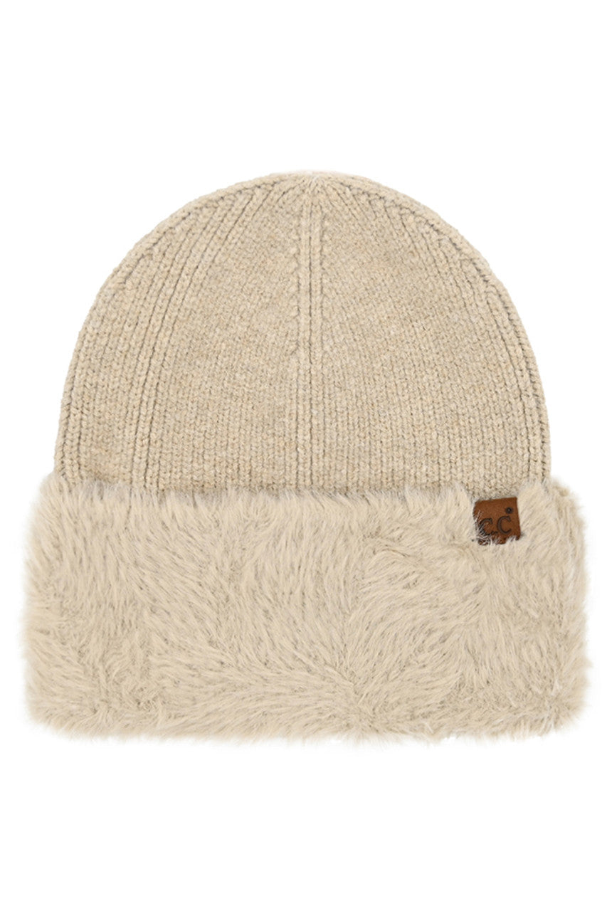 C.C Fur Cuff Beanie