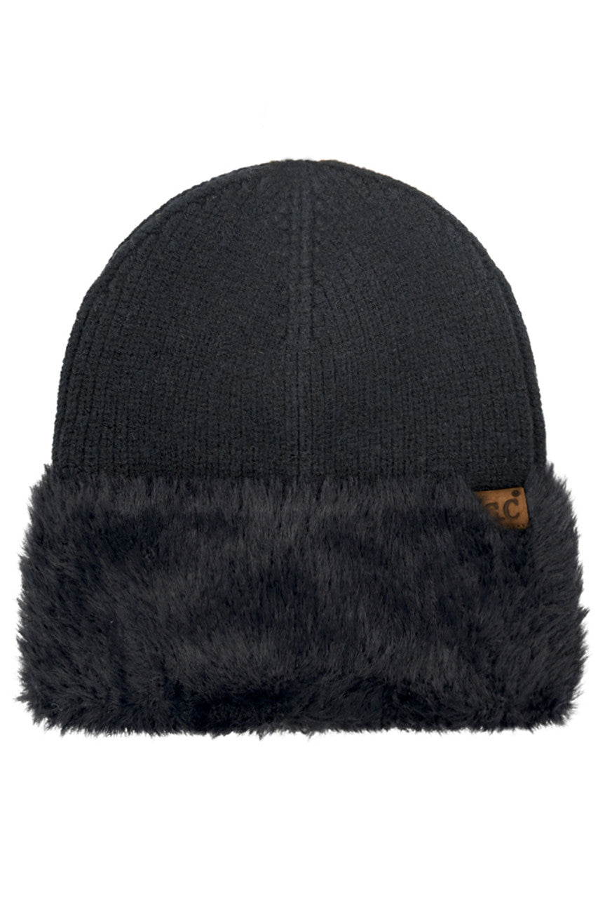 C.C Fur Cuff Beanie