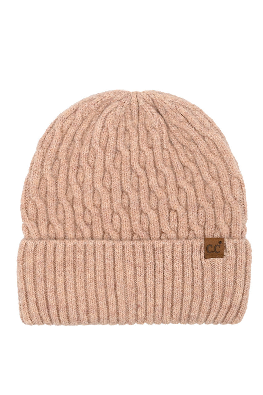 C.C Chain Link Cable Cuff Beanie