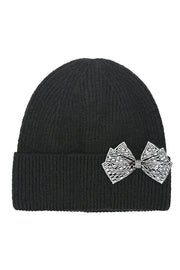C.C Rhinestone Bow Cuff Beanie