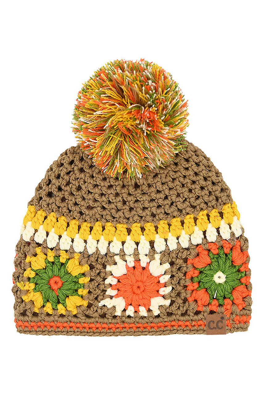 C.C Hand Made Crochet Pom Beanie