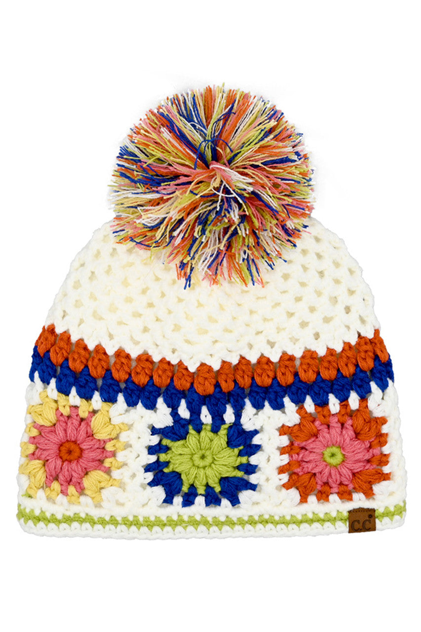 C.C Hand Made Crochet Pom Beanie