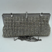 Rhinestone Evening Clutch Bag with Detachable Chain Shoulder Strap and Crystal Embellished Clasp