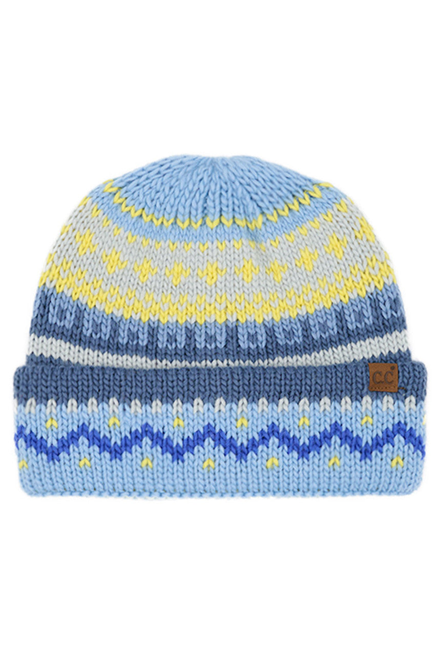 C.C Women's Colorful Pattern Fair Isle Beanie
