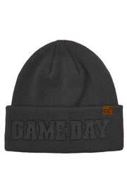 C.C GAME DAY Embossed Lettering Cuff Beanie