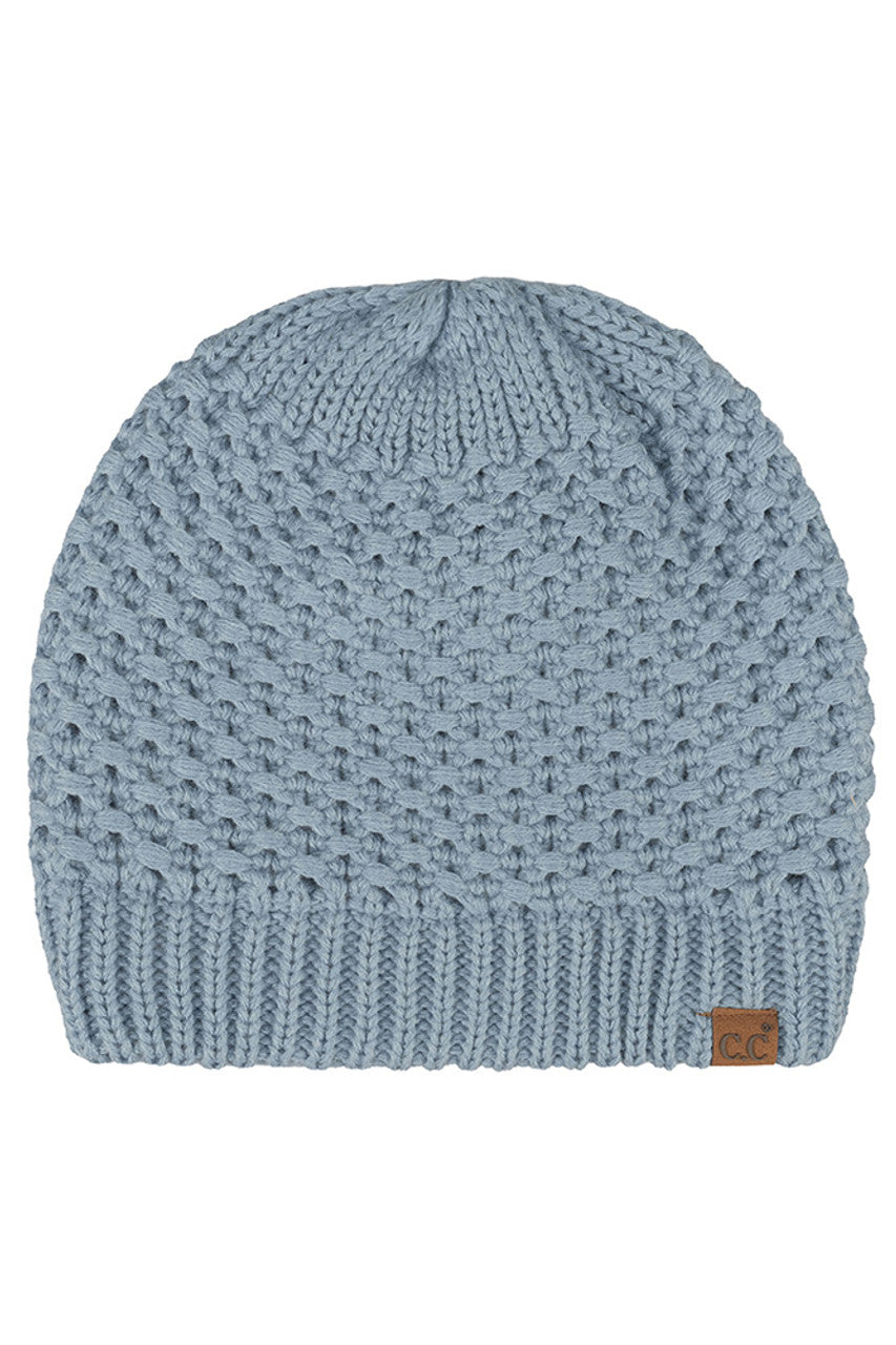C.C Women's Cross Cell Stitch Knit Satin Lining Beanie