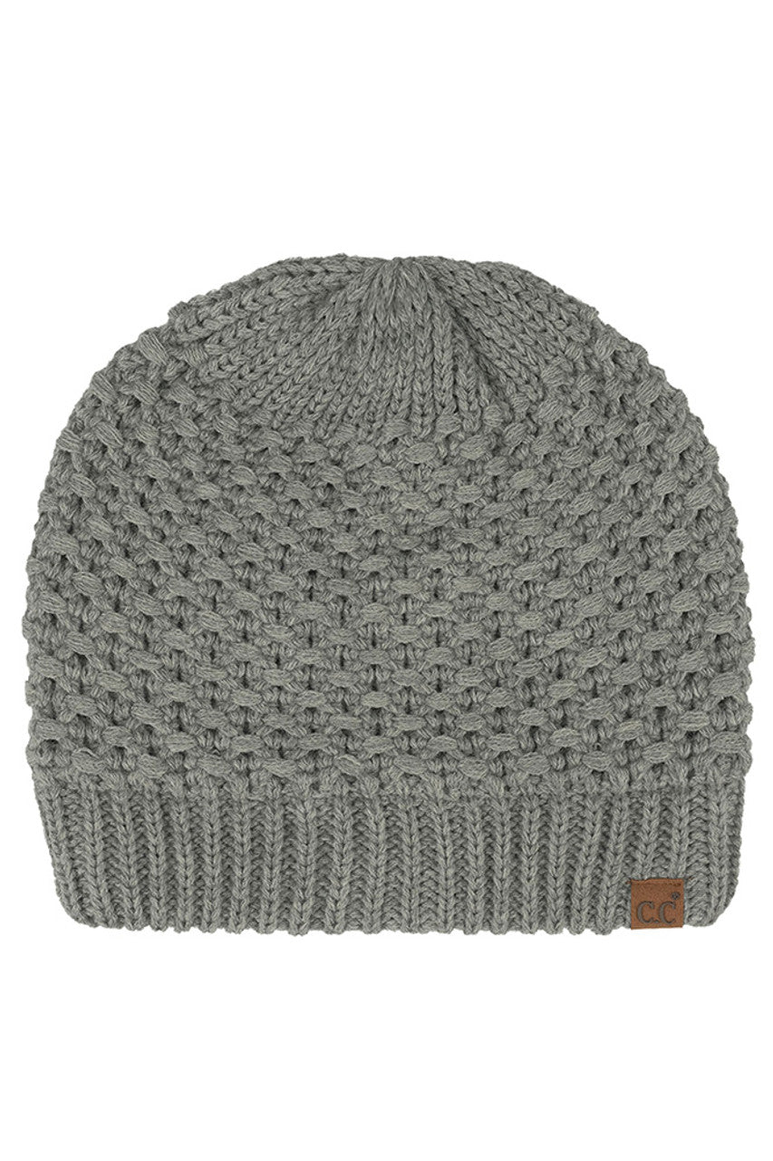 C.C Women's Cross Cell Stitch Knit Satin Lining Beanie