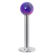 16G 5/16 3mm Acrylic Metallic Purple Labret Monroe Tragus
