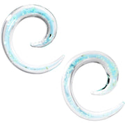 4G Aqua Sky Glow in the Dark Glass Spiral Taper Set
