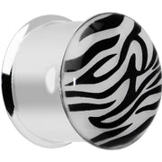 5/8 Stainless Steel Blue Tiger Print Solar Activated Saddle Plug