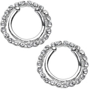 Clear Gem Wreath Clip On Fake Nipple Shield Set