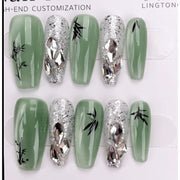 1048- Handmade press on nails fake nails removable Handmade Drawing Nails