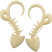 6G Organic Crocodile Wood Fish Hook Hand Carved Hanger Plug Set