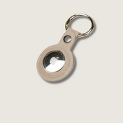 Premium Leather AirTag Holder - Light Beige - Orlando