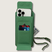 Leather Green Crossbody Bag Phone Wallet - Columbus