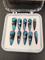 1037- Handmade press on nails fake nails removable