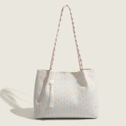 Knitted tote bag, women hobo bag, women's large capacity shoulder bag, commuter shoulder canvas bag women