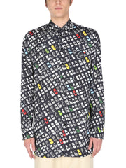 Bottega Veneta Men Shirt With Allover Print