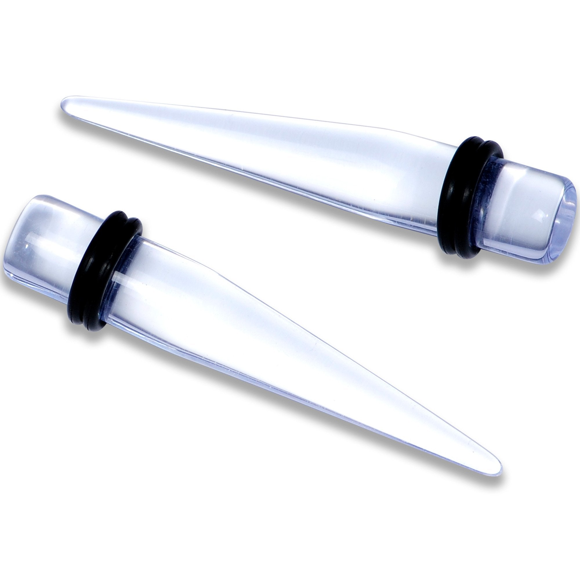 00G to 1 inch 18 Piece Clear Acrylic Ear Stretching Taper Kit