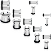 12G to 00G 14 Piece Ear Stretching Tunnel Kit Set of 2