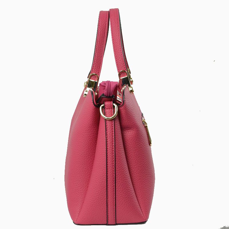 Structured Top Handle Handbag with Zipper Closures