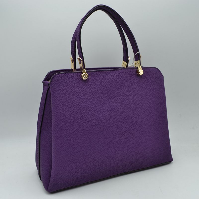 Structured Top Handle Handbag with Zipper Closures