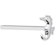 925 Sterling Silver 22G Tropical Seahorse Bendable Nose Bone
