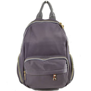 Multi-Pocket Casual Backpack with Metallic Zippers