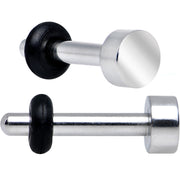 14G Stainless Steel Single Flare Flat Top Plug
