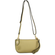 Pebbled Crossbody Clutch Bag with Removable Straps
