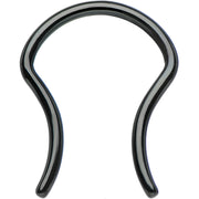 16G 5/8 Black Anodized Titanium Septum Retainer