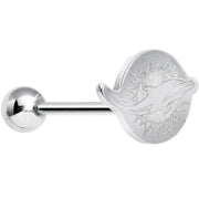 Officially Licensed NFL Cut Out Miami Dolphins Tongue Ring