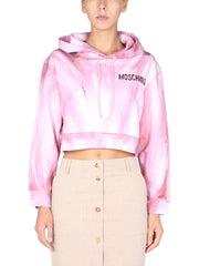 Moschino Women "Art Theme" Cropped Sweatshirt