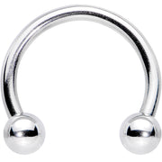 14G 1/2" Stainless Steel 4mm Ball Horseshoe Circular Barbell