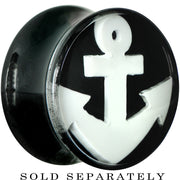 5/8 Black Acrylic Drop the White Anchor Saddle Plug