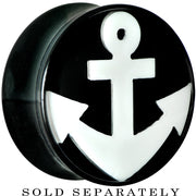 20mm Black Acrylic Drop the White Anchor Saddle Plug