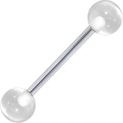 Cool Clear Barbell Tongue Ring