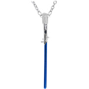 Officially Licensed Star Wars Blue Lightsaber Pendant Necklace