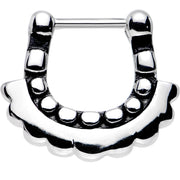 16G 5/16 Stainless Steel Aztec Moon Septum Clicker